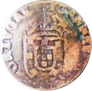 3 Réis - Pedro V Countermark "Small Crown" over 3 Reis, Portugal reverse image