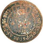 XL Réis - Pedro V Contermark "Small Crown" countermark obverse image