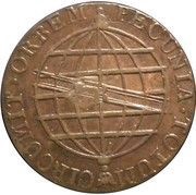 80 Réis - Pedro V Countermark "Small Crown", Sao Tome and Principe, 1854 reverse image