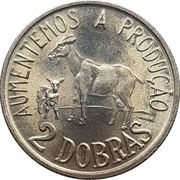 2 Dobras FAO: Animal Husbandary, Sao Tome and Principe, 1977 reverse image