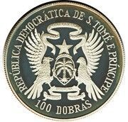 100 Dobras World Fisheries Conference; Silver Piedfort obverse image