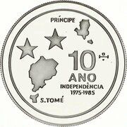 100 Dobras Independence; Silver Proof, Sao Tome and Principe, 1985 reverse image