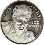 500 Dobras Elvis Presley, Sao Tome and Principe, 1993 reverse image