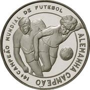 1000 Dobras Soccer, Sao Tome and Principe, 1990 reverse image