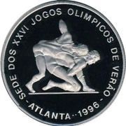 1000 Dobras Atlanta Olympics 1996 - Wrestling, Sao Tome and Principe, 1993 reverse image