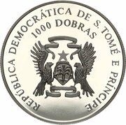 1000 Dobras Atlanta Olympics 1996 - Bicycling obverse image