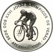 1000 Dobras Atlanta Olympics 1996 - Bicycling, Sao Tome and Principe, 1993 reverse image