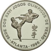 1000 Dobras Atlanta Olympics 1996-Karate, Sao Tome and Principe, 1993 reverse image