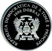 1000 Dobras Atlanta Olympics 1996 - Gymnastics obverse image