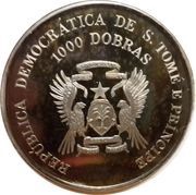 1000 Dobras Pattern, 1994 World Cup USA obverse image