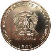 1000 Dobras Diana - Queen of the Hearts obverse image