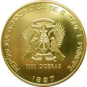 1000 Dobras Diana - Queen of the Hearts obverse image