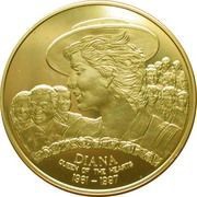 1000 Dobras Diana - Queen of the Hearts reverse image