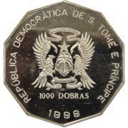 1000 Dobras World Soccer Championship obverse image
