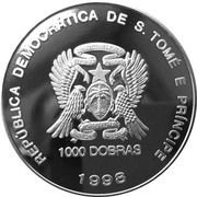 1000 Dobras Empress Elizabeth of Austria obverse image