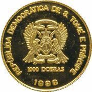 1000 Dobras Empress Elizabeth of Austria; Gold obverse image