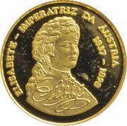 1000 Dobras Empress Elizabeth of Austria; Gold reverse image