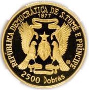 2500 Dobras Independence obverse image