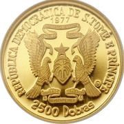 2500 Dobras Independence obverse image