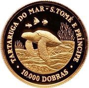 10 000 Dobras Sea Turtle reverse image