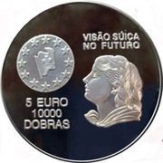 10 000 Dobras Switzerland and the European Union, Sao Tome and Principe, 1998 reverse image