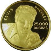 25 000 Dobras Elvis Presley, Sao Tome and Principe, 1993 reverse image