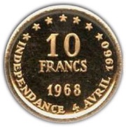 10 Francs Independence reverse image