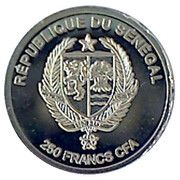 250 Francs CFA Benjamin Franklin obverse image