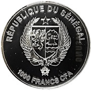 1000 CFA Francs Galago Senegalensis obverse image