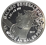 1000 CFA Francs Galago Senegalensis reverse image