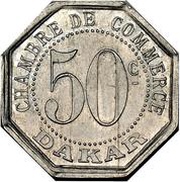 50 Centimes Dakar reverse image