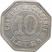 10 Centimes Kayes reverse image