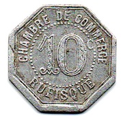 10 Centimes Rufisque, Senegal, 1920 reverse image