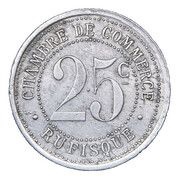 25 Centimes Rufisque, Senegal, 1920 reverse image