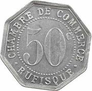 50 Centimes Rufisque, Senegal, 1920 reverse image