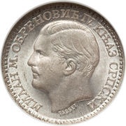50 Para - Milan Obrenović IV obverse image