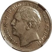 1 Dinar - Milan Obrenović IV obverse image