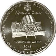 100 Dinara Nikola Tesla, Alternating current obverse image