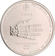 100 Dinara Nikola Tesla, X-Rays obverse image