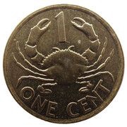 1 Cent magnetic reverse image