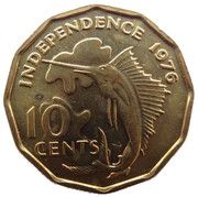 10 Cents Independence reverse image