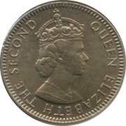 25 Cents - Elizabeth II 1st portrait obverse image