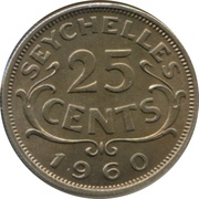 25 Cents - Elizabeth II 1st portrait reverse image