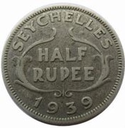 ½ Rupee - George VI reverse image