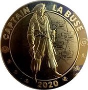 1 Rupee Captain La Buse reverse image