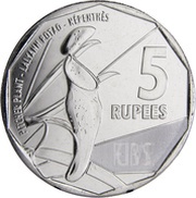 5 Rupees, Seychelles, 2016 reverse image