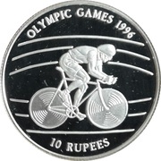 10 Rupees Olympic Games 1996 reverse image