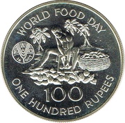 100 Rupees FAO, Seychelles, 1981 reverse image