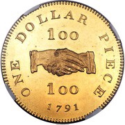 1 Dollar Sierra Leone Company; type "100" reverse image