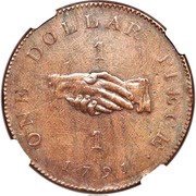 1 Dollar Sierra Leone Company; type "1" reverse image